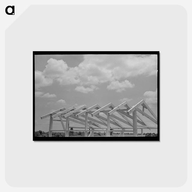 アートポストカード-Chicken House Construction
 - ラッセル リー Postcard.