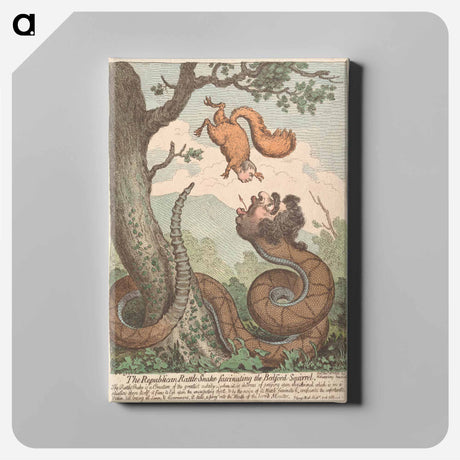 アートパネル-The Republican Rattle-Snake Fascinating the Bedford-Squirrel
 - イェール大学アートギャラリー Canvas.
