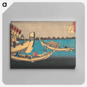 アートパネル-Hokusai's Poem - 葛飾 北斎 Canvas.
