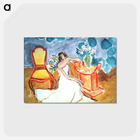 アートポストカード-Girl on a White Dress (II) - アンリ マティス Postcard.