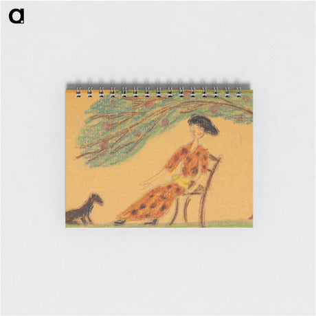 アートメモ帳-Woman and Dog Under Tree
 - バーンズ・コレクション Memo.