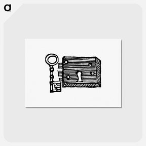 アートポストカード-Lock and Key from A Vade-Mecum For Malt-Worms; Or, A Guide To Good-Fellows
 - 大英図書館 Postcard.
