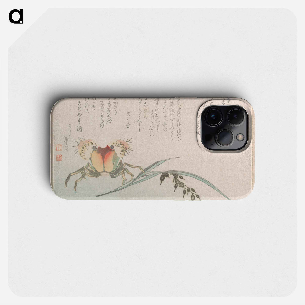 Crab and Rice Plant - 葛飾 北斎 Phone Case.