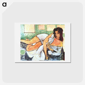 アートポストカード-Reclining Nude in Arab Robe - アンリ マティス Postcard.