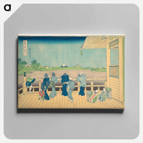 アートパネル-Hokusai's Sazai Hall at the Temple of the Five Hundred Arhats - 葛飾 北斎 Canvas.