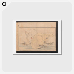 アートポストカード-Katsushika Hokusai's rabbit - 葛飾 北斎 Postcard.