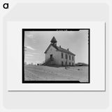 The church in the center of town - Dorothea Lange Poster.