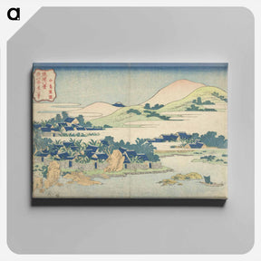 アートパネル-Hokusai's Banana Garden at Nakashima - 葛飾 北斎 Canvas.