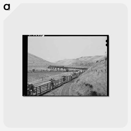 アートポストカード-Logging Train, Spalding Junction
 - ラッセル リー Postcard.