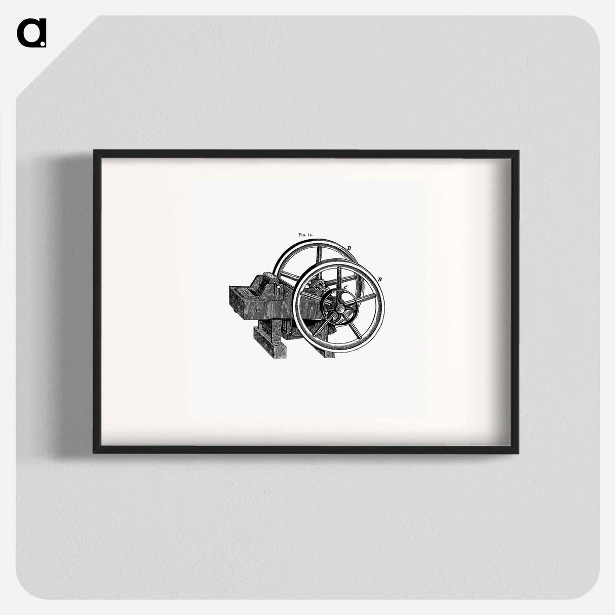 アートポスター-Lever Pattern with Wheels and Pulley
 - 大英図書館 Poster.