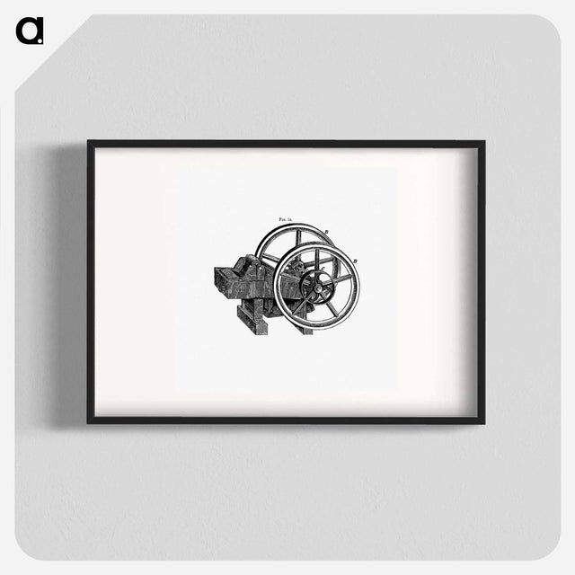 アートポスター-Lever Pattern with Wheels and Pulley
 - 大英図書館 Poster.