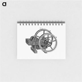 アートメモ帳-Lever Pattern with Wheels and Pulley
 - 大英図書館 Memo.