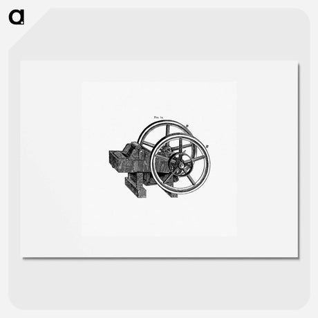 アートポスター-Lever Pattern with Wheels and Pulley
 - 大英図書館 Poster.