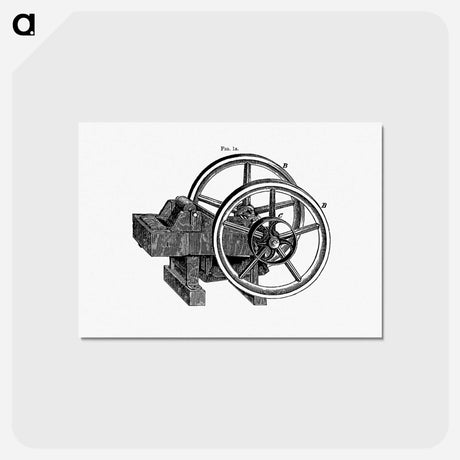 アートポストカード-Lever Pattern with Wheels and Pulley
 - 大英図書館 Postcard.