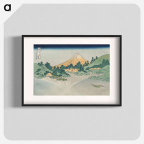アートポスター-Hokusai's Reflection in Lake at Misaka in Kai Province - 葛飾 北斎 Poster.