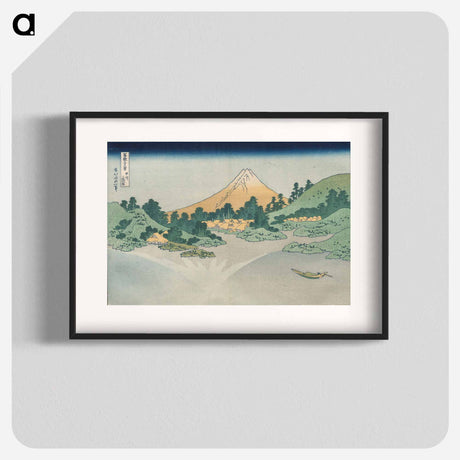アートポスター-Hokusai's Reflection in Lake at Misaka in Kai Province - 葛飾 北斎 Poster.