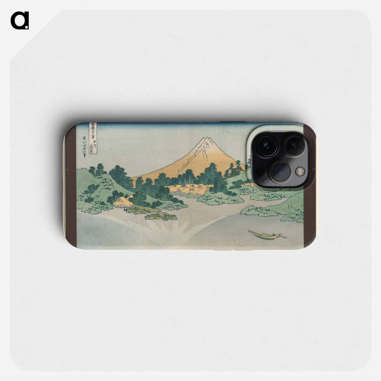 Hokusai's Reflection in Lake at Misaka in Kai Province - 葛飾 北斎 Phone Case.