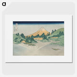 アートポスター-Hokusai's Reflection in Lake at Misaka in Kai Province - 葛飾 北斎 Poster.