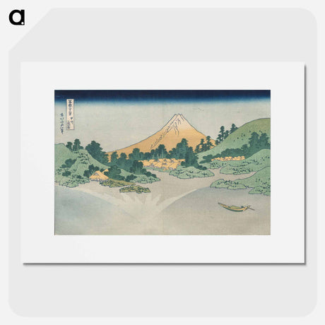 アートポスター-Hokusai's Reflection in Lake at Misaka in Kai Province - 葛飾 北斎 Poster.
