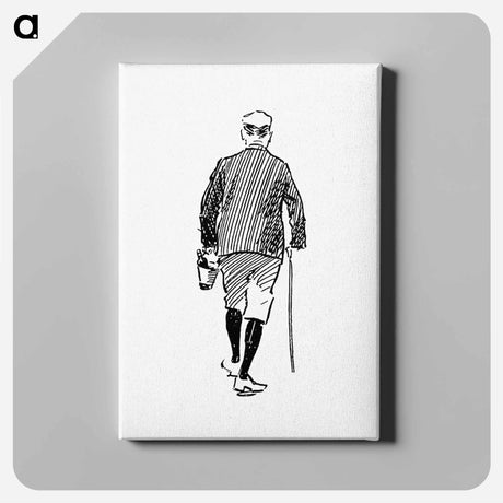 アートパネル-Rear View of a Man from The Z.Z.G or Zig Zag Guide Round And About The Bold And Beautiful Kentish Coast
 - 大英図書館 Canvas.