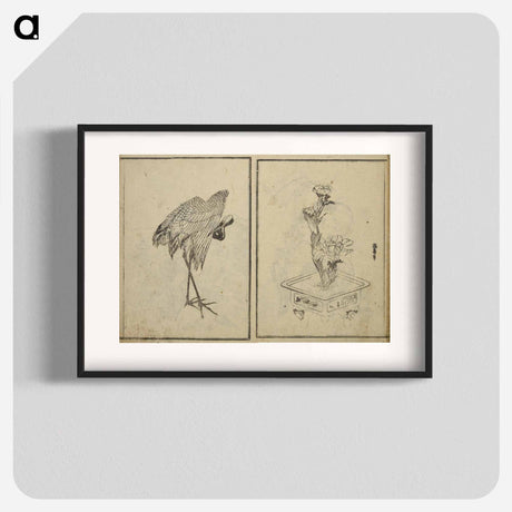 アートポスター-Random sketches by Hokusai - 葛飾 北斎 Poster.