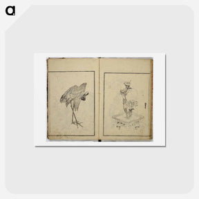 アートポストカード-Random sketches by Hokusai - 葛飾 北斎 Postcard.