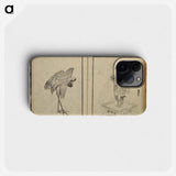 Random sketches by Hokusai - 葛飾 北斎 Phone Case.