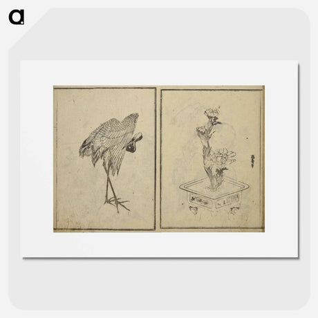 アートポスター-Random sketches by Hokusai - 葛飾 北斎 Poster.