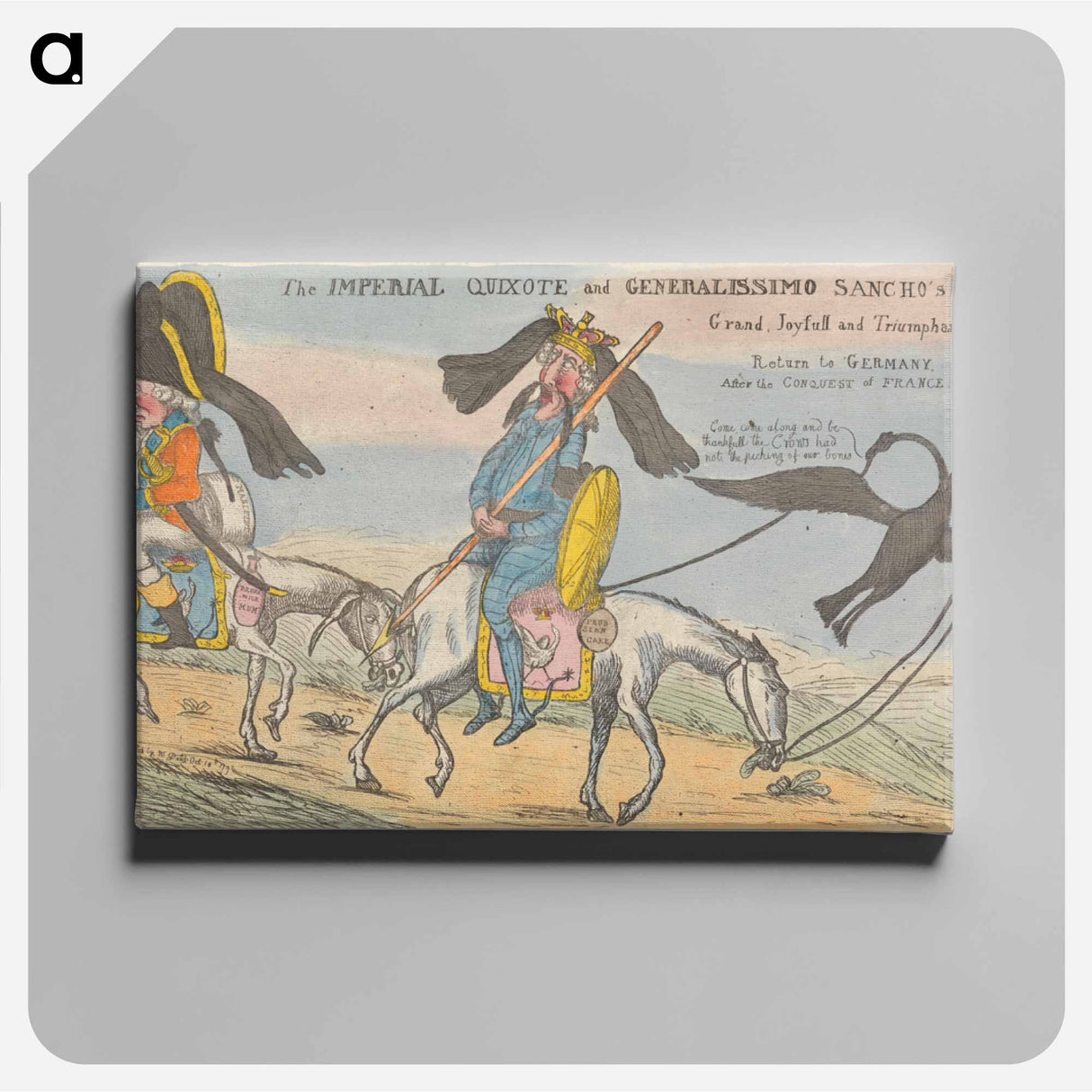 アートパネル-The Imperial Quixote and Generalissimo Sancho's Grand, Joyfull and Triumphant return to Germany after the Conquest of France
 - イェール大学アートギャラリー Canvas.