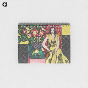 アートメモ帳-Seated Woman with a Vase of Amaryllis - アンリ マティス Memo.