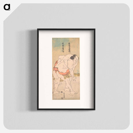 アートポスター-The Sumo Wrestlers Takaneyama Yoichiemon and Sendagawa Kichigorō - 葛飾 北斎 Poster.