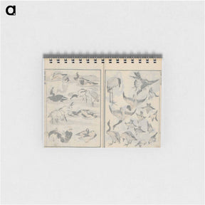 アートメモ帳-Random sketches by Hokusai volumes 1 to 11 - 葛飾 北斎 Memo.