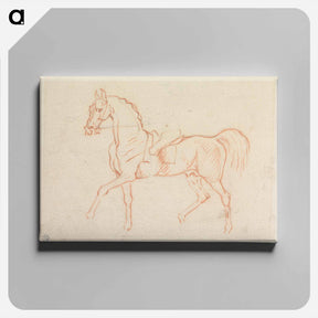 アートパネル-Horse, With Rider Lightly Sketched, Walking to Left
 - イェール大学アートギャラリー Canvas.