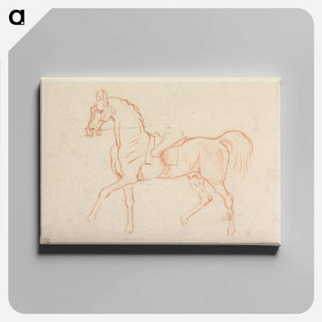 アートパネル-Horse, With Rider Lightly Sketched, Walking to Left
 - イェール大学アートギャラリー Canvas.