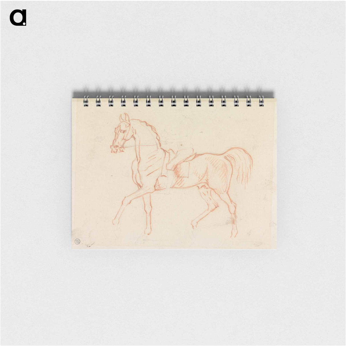 アートメモ帳-Horse, With Rider Lightly Sketched, Walking to Left
 - イェール大学アートギャラリー Memo.