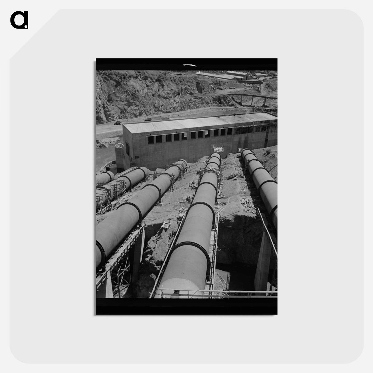 アートポストカード-Shasta Dam Penstocks
 - ラッセル リー Postcard.