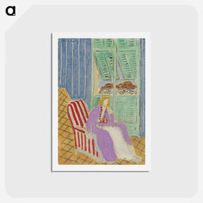 アートポストカード-The Violet Robe - アンリ マティス Postcard.