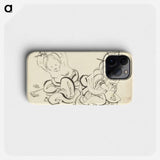 Hokusai's lithographs - 葛飾 北斎 Phone Case.