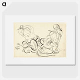 Hokusai's lithographs - 葛飾 北斎 Poster.