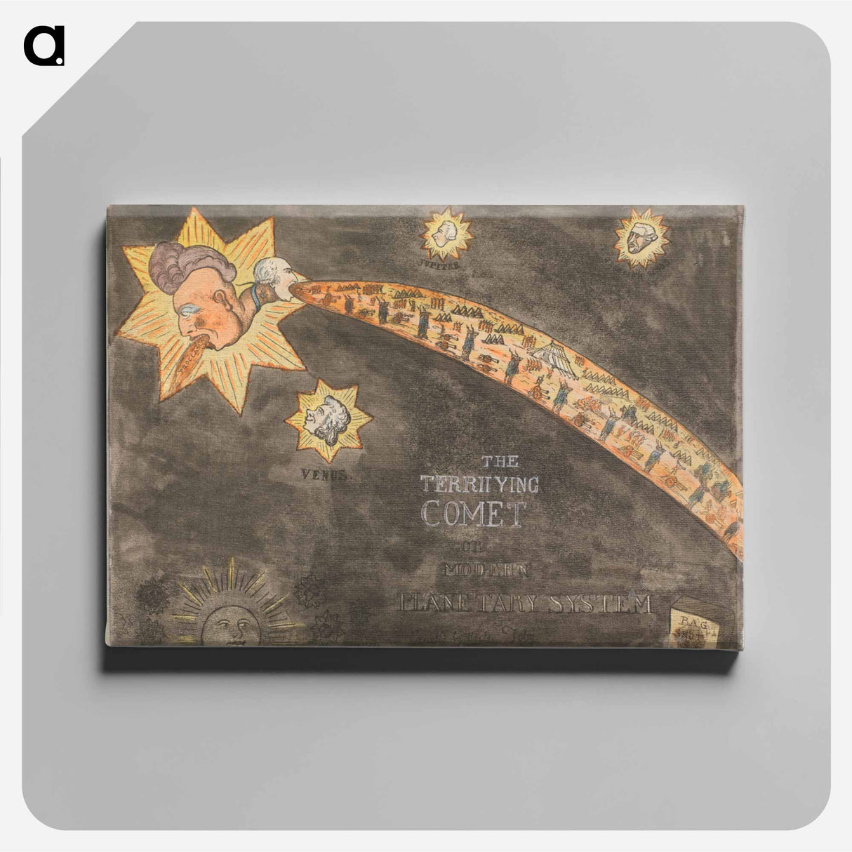 アートパネル-The Terrifying Comet Or Modern Planetary System
 - イェール大学アートギャラリー Canvas.