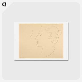 アートポストカード-Woman in Profile (Turned to the Left) - アンリ マティス Postcard.
