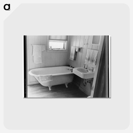 アートポストカード-Bathroom in Farmer's Home
 - ラッセル リー Postcard.