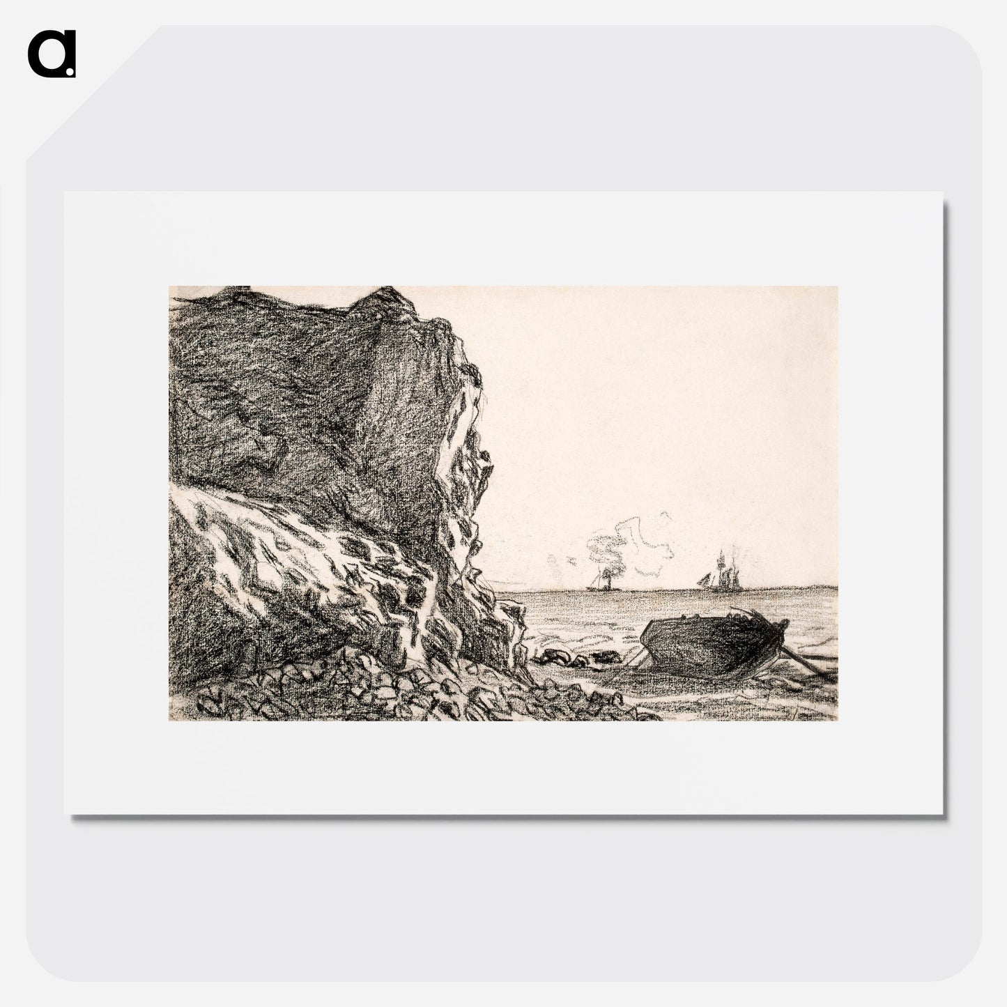Cliffs and Sea, Sainte-Adresse Poster. - artgraph.