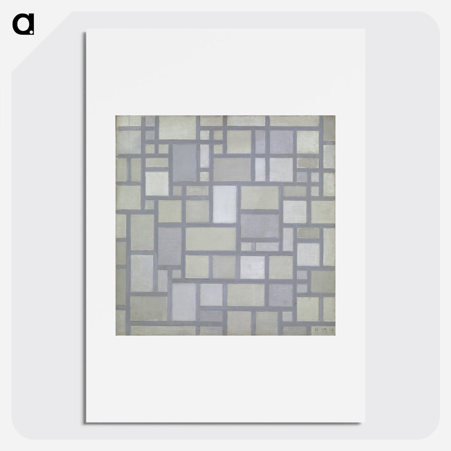 Composition in bright colors with gray lines Poster. - artgraph.