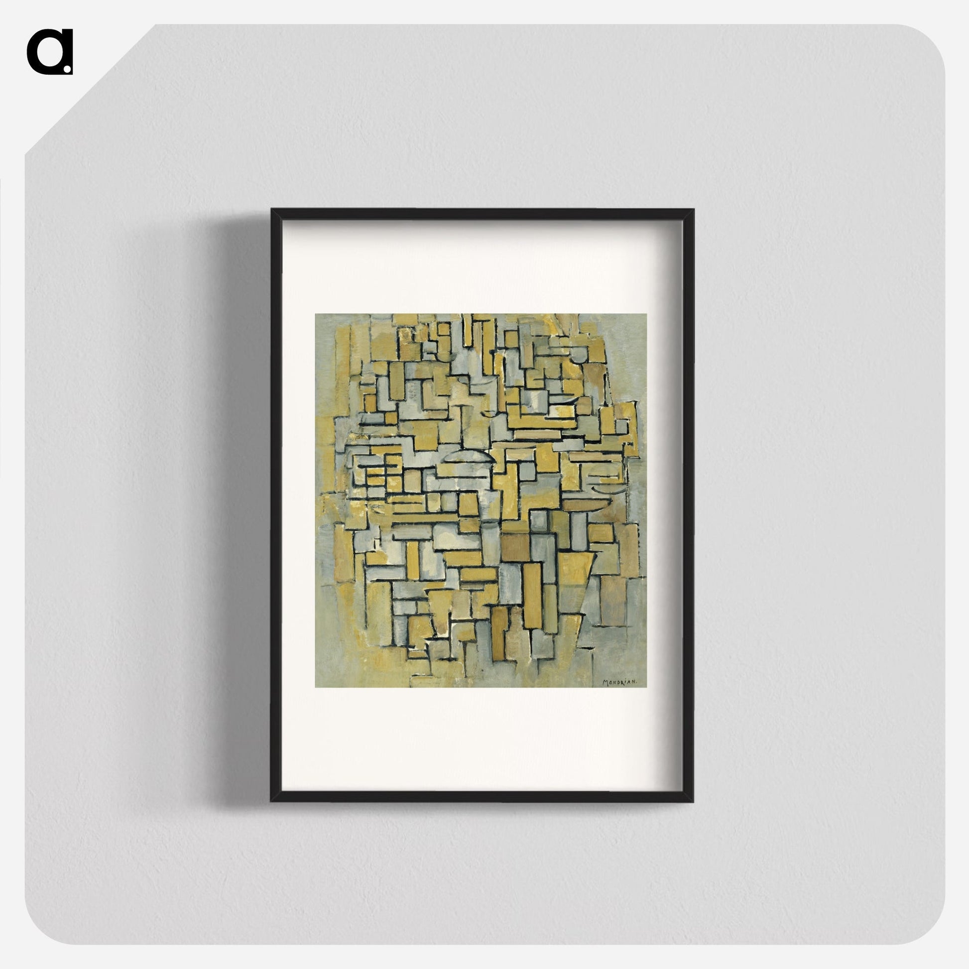 Composition in Brown and Gray Poster. - artgraph.