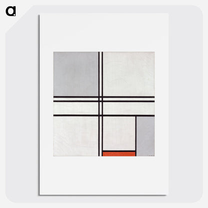Composition (No. 1) Gray-Red Poster. - artgraph.