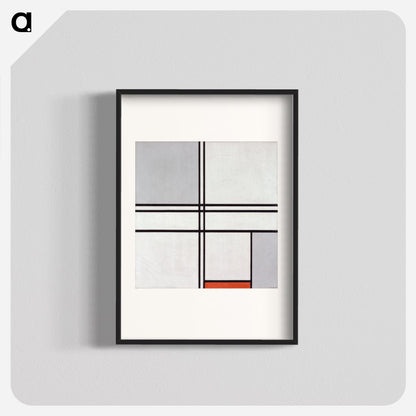 Composition (No. 1) Gray-Red Poster. - artgraph.