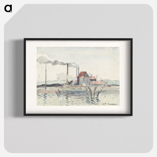 Factory on the Oise at Pontoise Poster. - artgraph.