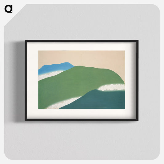 Green mountains from Momoyogusa–Flowers of a Hundred Generations Poster. - artgraph.