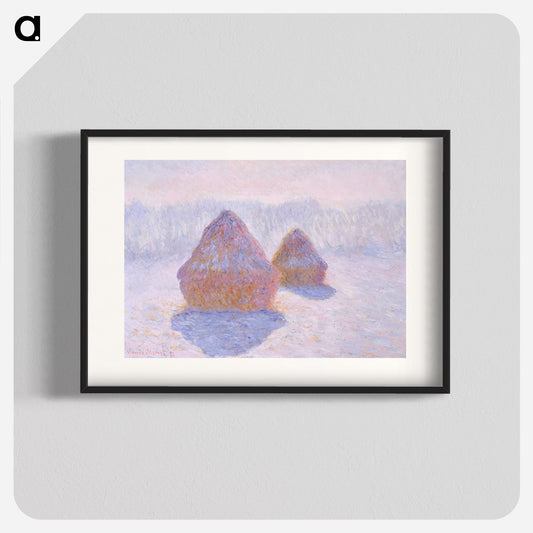 Haystacks (Effect of Snow and Sun) Poster. - artgraph.